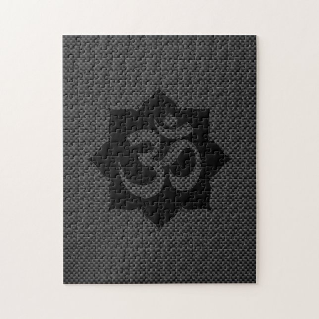 Puzzle OM Symbole Lotus Spiritualité en fibre de carbone (Vertical)