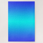 Puzzle Ombre Blue and Turquoise Gradient<br><div class="desc">Colorful Trendy Blue Turquoise Gradient difficult jigsaw puzzle.</div>