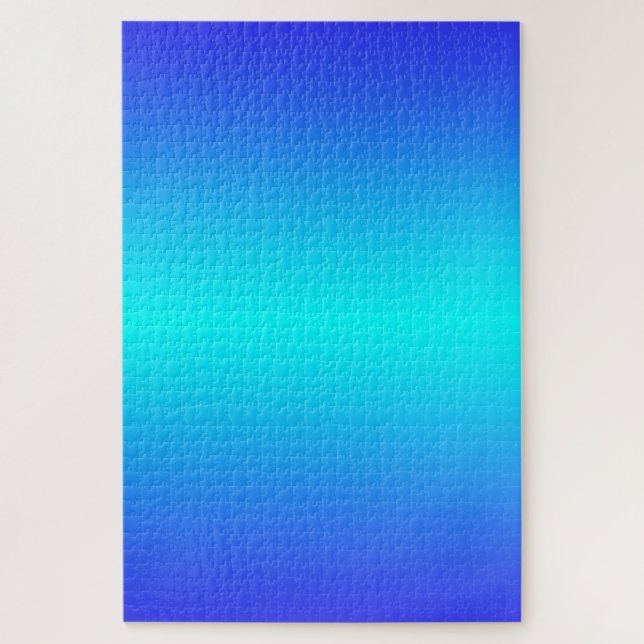 Puzzle Ombre Blue and Turquoise Gradient (Vertical)