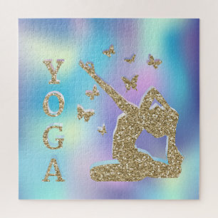 Puzzle Ombre coloré pailleté Yoga pour femmes