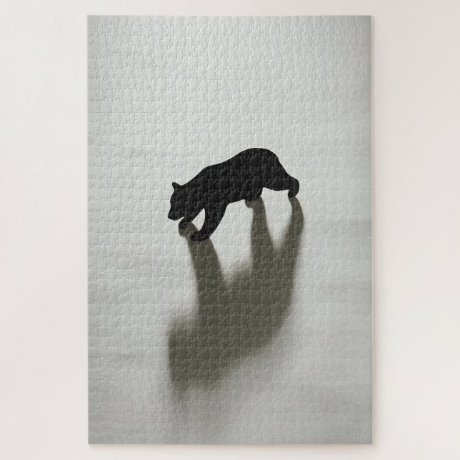 Puzzle Ombre d'ours noir dans une blanche solitude (Vertical)