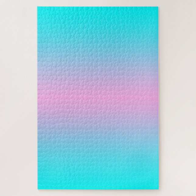 Puzzle Ombre Pink and Turquoise Gradient (Vertical)
