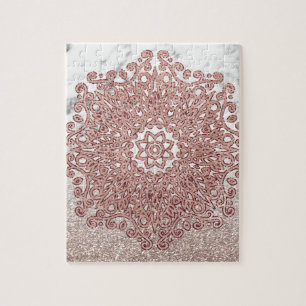 Puzzle Ombre rose de parties scintillantes de marbre de