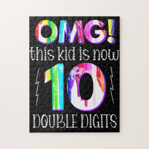 Puzzle OMG ! Cet enfant a maintenant 10 ans Chiffres doub