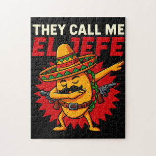 Puzzle On M'Appelle El Jefe Taco Funny Boss Cinco De Mayo