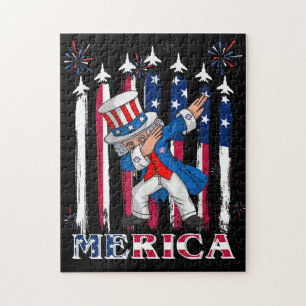 Puzzle Oncle patriotique Sam Dabbing 4 juillet