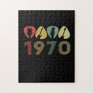 Puzzle Onglet de guitare guitariste 1970 Anniversaire gui