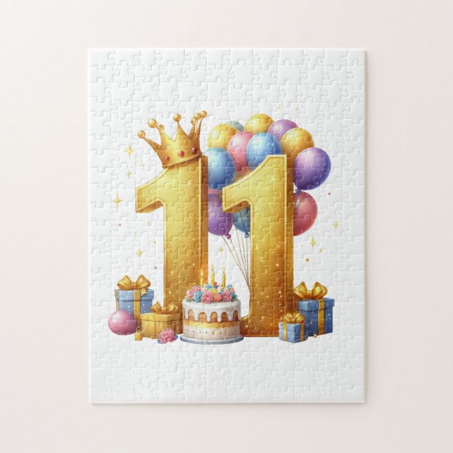 Puzzle Onzième anniversaire doré (Vertical)