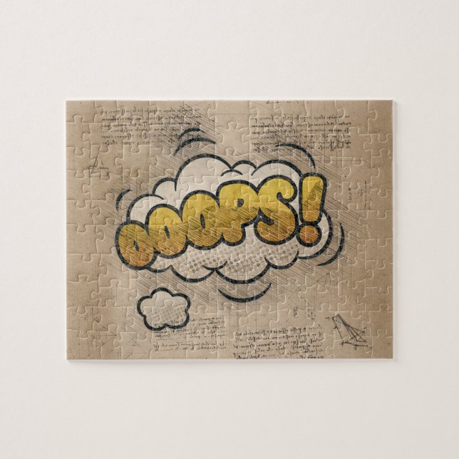 Puzzle OOOPS ! Livre de bande dessinée vintage Steampunk  (Horizontal)