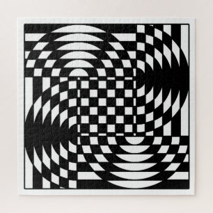 Puzzle Op-Art noir et blanc