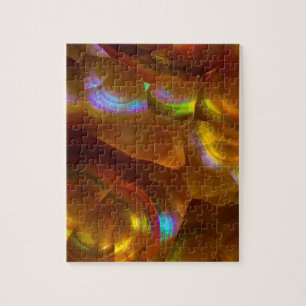 Puzzle Opale de feu orange iridescente