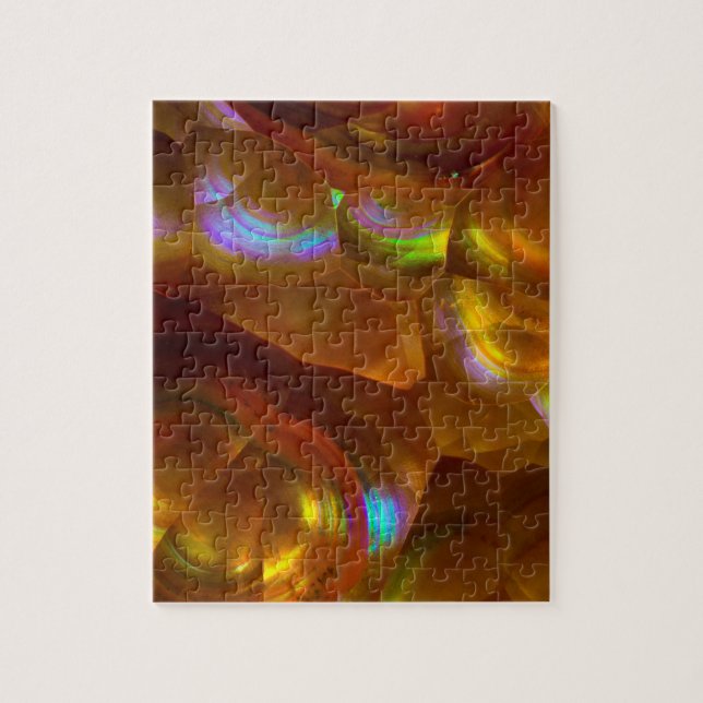 Puzzle Opale de feu orange iridescente (Vertical)