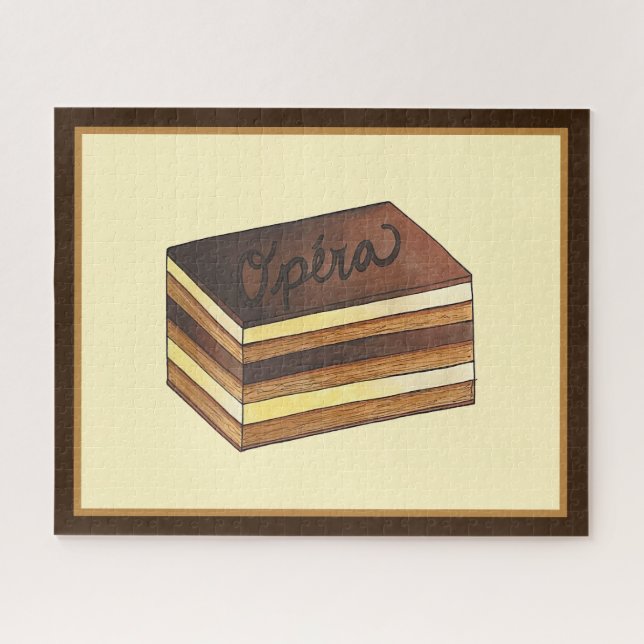 Puzzle Opéra Cake Pâtisserie Pâtisserie française Dessert (Horizontal)