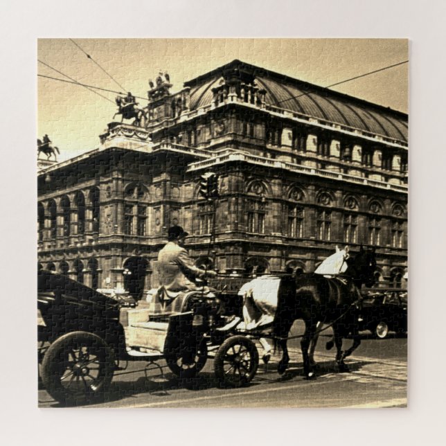 Puzzle Opéra de Staatsoper de Vienne Fiaker Autriche vint (Horizontal)