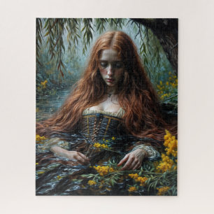 Puzzle Ophelia dans l'eau, œuvre d'art originale 