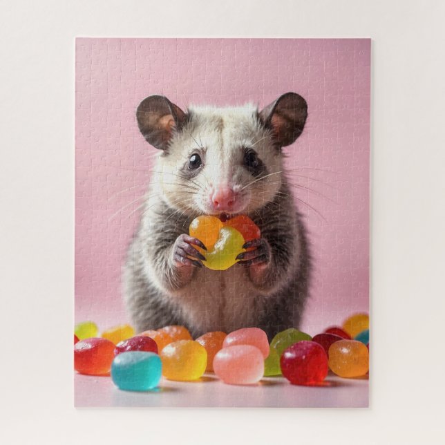 Puzzle Opossum Manger Gummy Sweeties (Vertical)