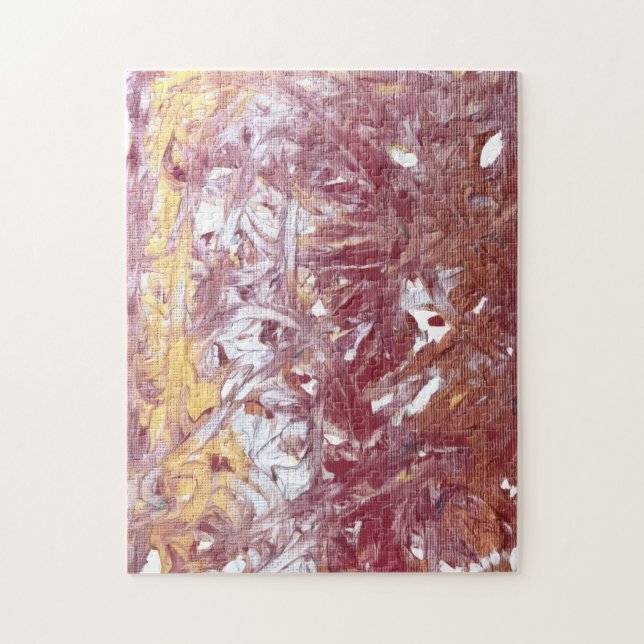 Puzzle Or, Argent, Rouge, Or Rose, Marbre Artwork (Vertical)