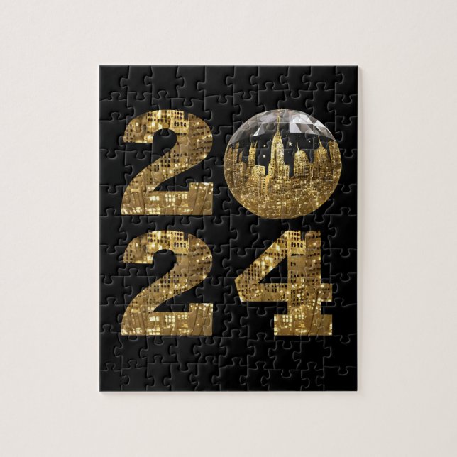 Puzzle Or du Nouvel An 2024-Ball-NYC (Vertical)