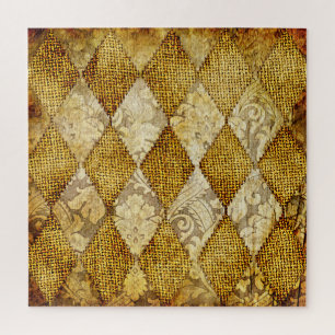 Puzzle Or géométrique : Sophistication Motif rétro.
