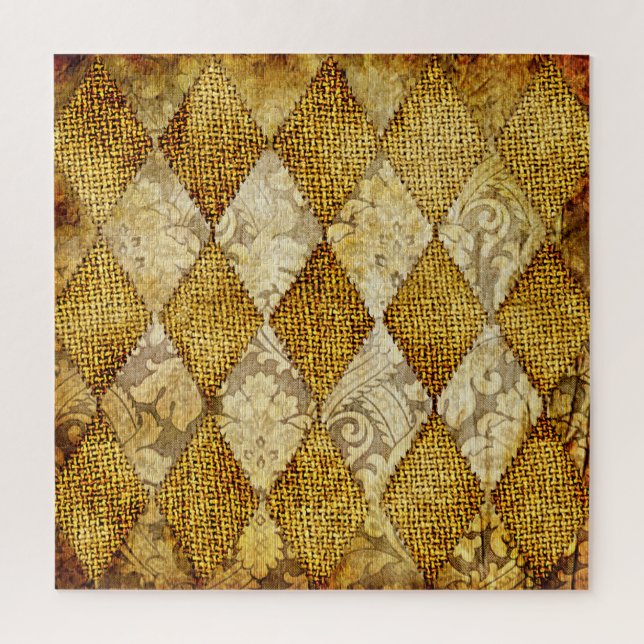 Puzzle Or géométrique : Sophistication Motif rétro. (Vertical)