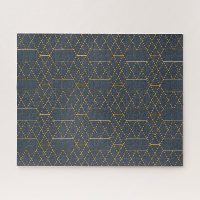 Puzzle Or, simple, moderne, cool, lignes tendance géométr (Horizontal)