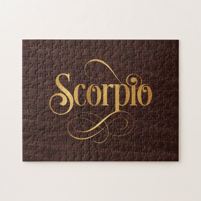 Puzzle Or tourbillonnant de Scorpion de signe de zodiaque (Horizontal)