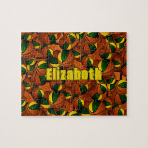 Puzzle or vert basketball filles garçons équipe couleurs