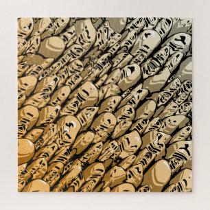 Puzzle Orange Abstrait en continu