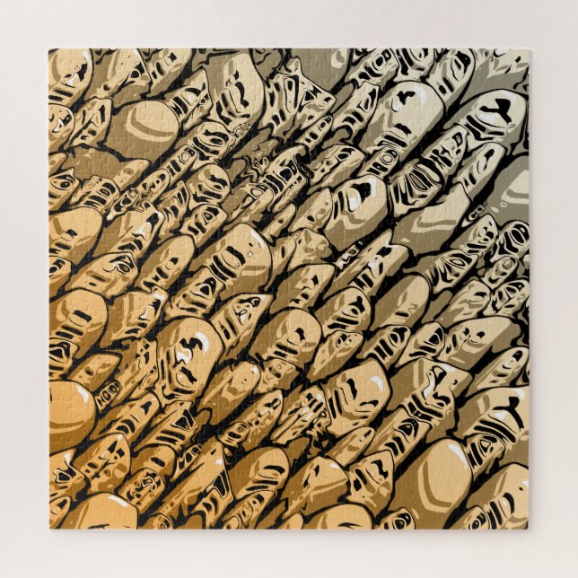 Puzzle Orange Abstrait en continu (Vertical)