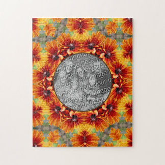 Puzzle Orange Black Eyed Susan Daisy Ajouter Votre Photo