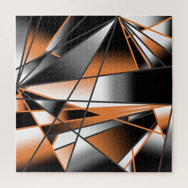 Puzzle Orange dégradé couleur remplissage conception méca (Vertical)