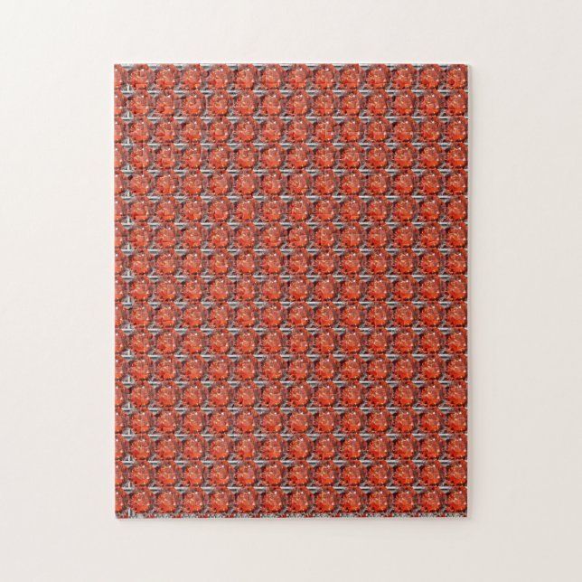 Puzzle Orange Diamant Gemstone Art, Orange (Vertical)