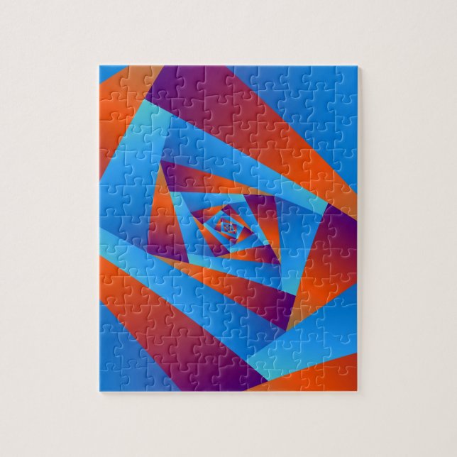 Puzzle orange et bleu (Vertical)
