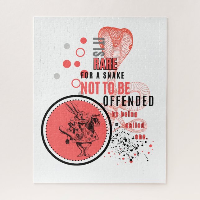 Puzzle Orange et noir Serpents offensés citation sarcasti (Vertical)