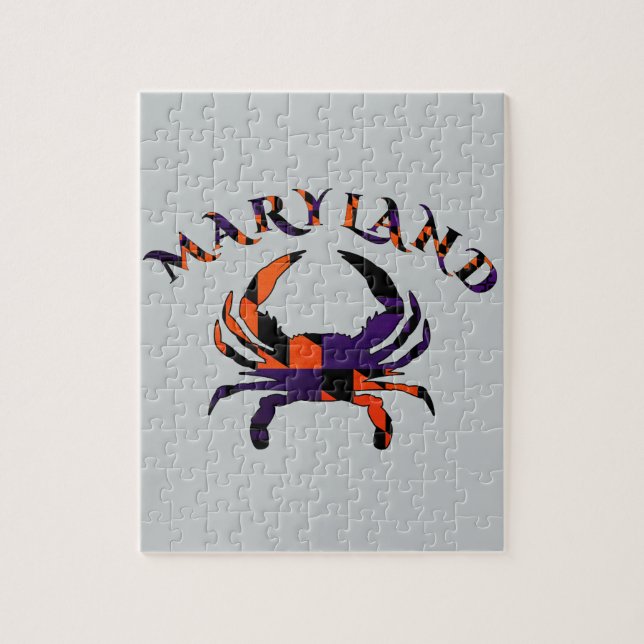 Puzzle Orange et pourpre de drapeau de crabe de Maryladn (Vertical)