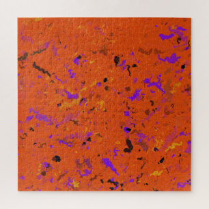 Puzzle Orange, jaune, Purple and Black Abstract