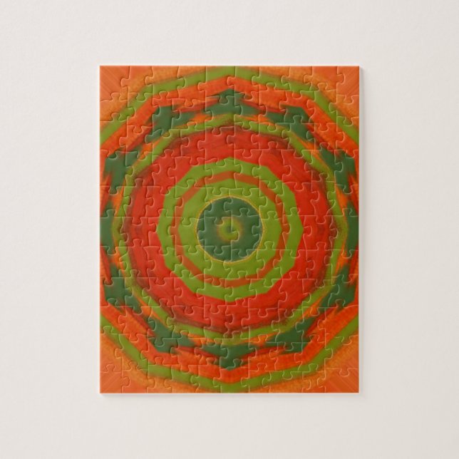 Puzzle Orange Twirl (Vertical)