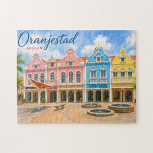 Puzzle Oranjestad Aruba île des Caraïbes Voyage Souvenir