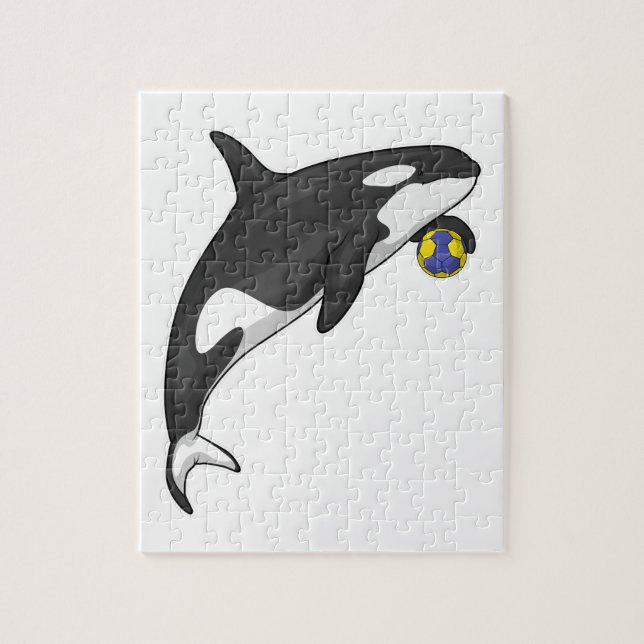 Puzzle Orca Handball player Handball (Vertical)