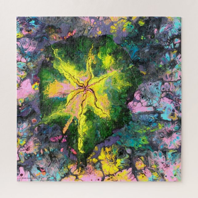 Puzzle Orchid In Blooms Poster (Vertical)