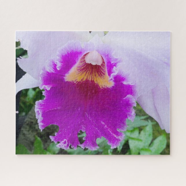 Puzzle orchidée violette en gros plan (Horizontal)