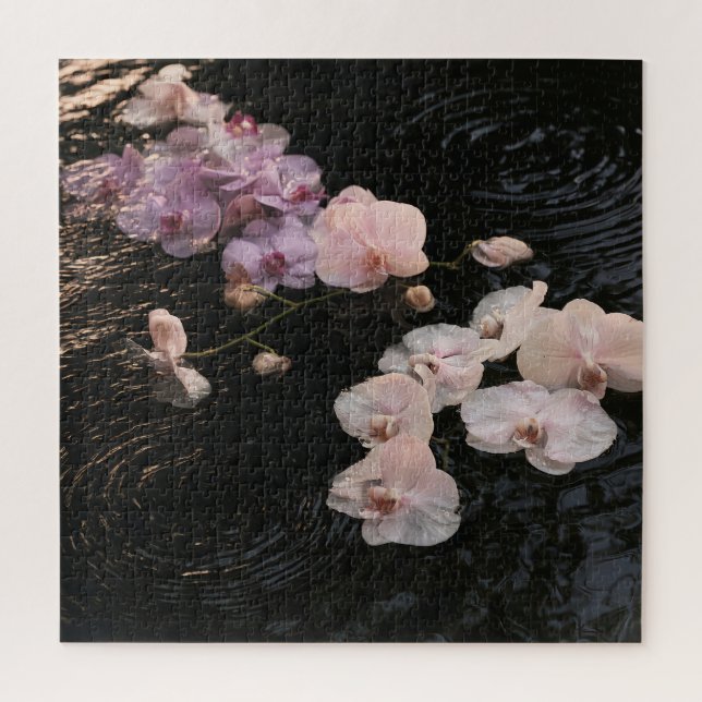 Puzzle Orchidées sur eau calme (Vertical)