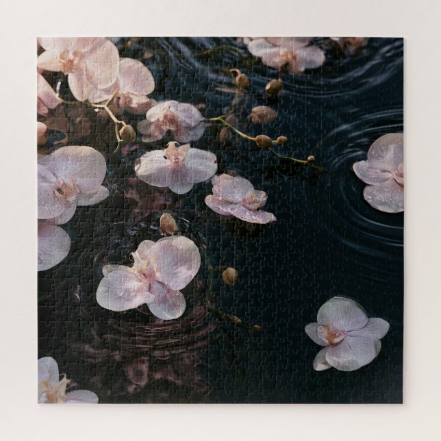 Puzzle Orchidées sur eau calme (Vertical)