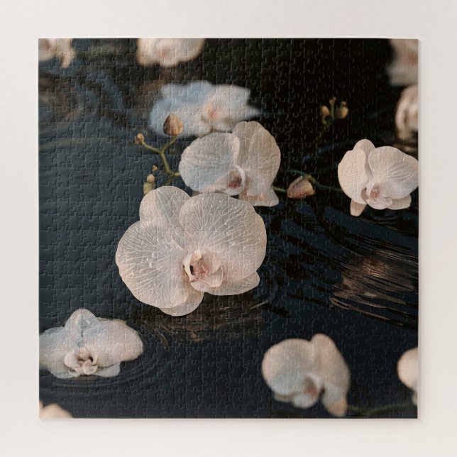 Puzzle Orchidées sur eau calme (Vertical)