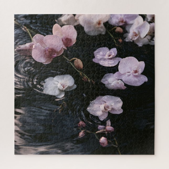 Puzzle Orchidées sur eau calme (Vertical)