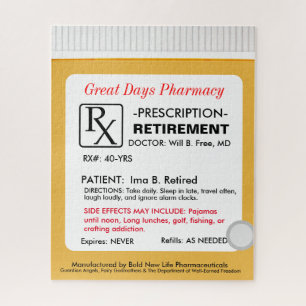 Puzzle Ordonnance drôle de retraite RX
