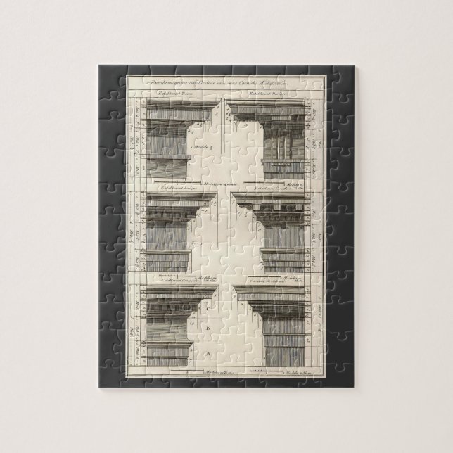 Puzzle Ordres d'Architecture, Entablements Anciens (Vertical)