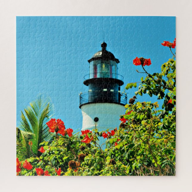 Puzzle Oreiller jeté phare de Key West, Floride (Vertical)