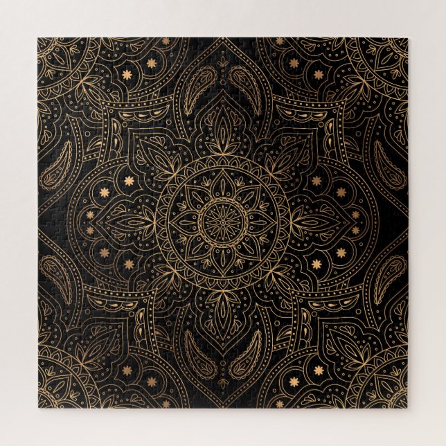 Puzzle Oriental Mandala, Luxury Vintage Motif. (Vertical)