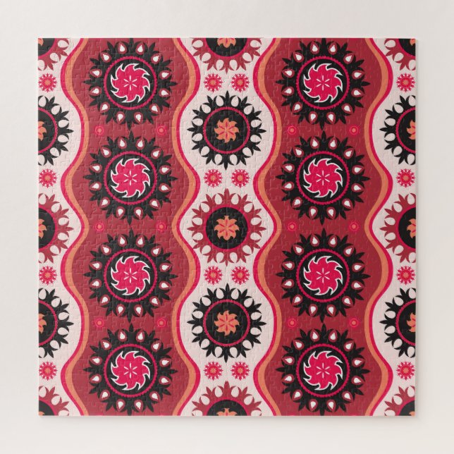 Puzzle Oriental Traditionnel : Conception Ornementale San (Vertical)